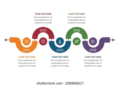 Design-Vektor-Meilenstein-Infografiken zum Thema Bildung 5