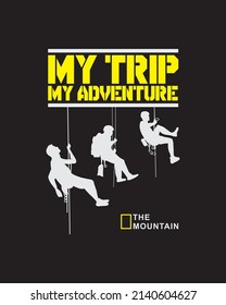vector de diseño mi viaje mi aventura