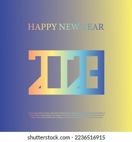 design and vector new year with rgb color background