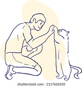 diseño vectorial onelina ilustración de dibujo de vida silvestre 