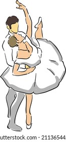 diseño vectorial oneline doodle ilustra el amor de felicidad de hombres y mujeres, valentina