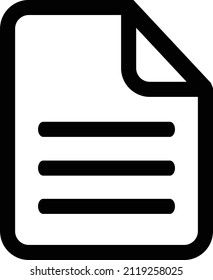 Design vector outline of one paper bend on the top right side 