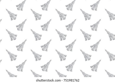 design vector pattern of eiffel tower
