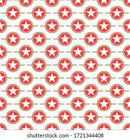 design vector pattern of stars, inside a red circle on a white background