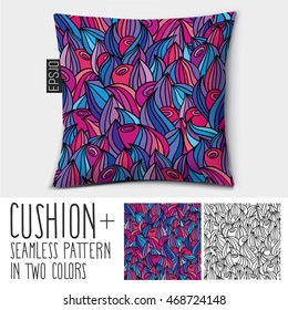 Pila vectorial de diseño (cojín).
almohada aislada con un patrón impecable en dos colores.