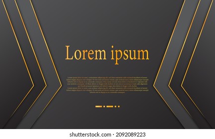fondo oro de lujo de diseño y vector premium