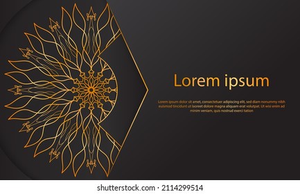 design and vector premium luxury with mandala for background