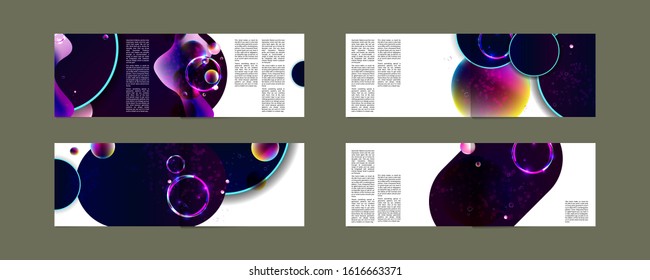 Design vector for printing and advertising neon abstraction background cosmos brochure