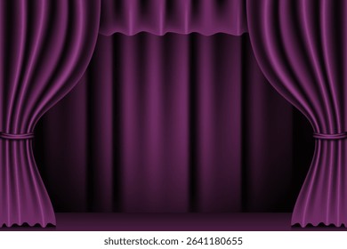 design vector purple curtain for background theater