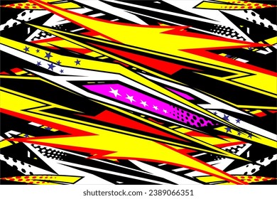 Design Vector Racing Abstract background with unique line patterns and with bright color combinations. with star effect looks cool