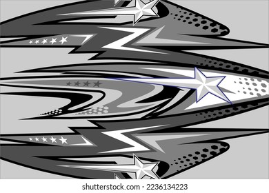 design vector racing background with a unique stripe pattern, a combination of gray, black and white colors