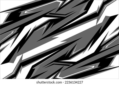 design vector racing background with a unique stripe pattern, a combination of gray, black and white colors
