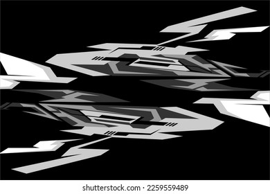 Diseño de fondo de carreras vectoriales con un patrón de rayas único, una combinación de gris oscuro y gris claro que luce elegante