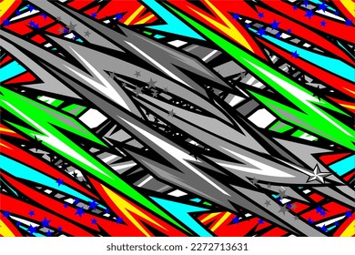 design vector racing background with a unique line pattern and with a unique star effect and bright colors too. suitable for your racing design.