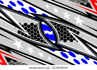 Design vector racing background with a unique stripe pattern and a mix of bright colors and star effects suitable for your wrapping designs