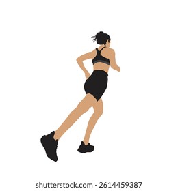 Design Vector Running Simple Template