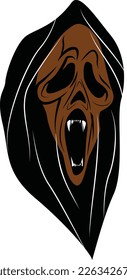design vector scream skull illustration