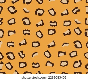 design vector seamless pattern leopard skin