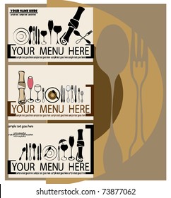 Design vector set of glasses and plates