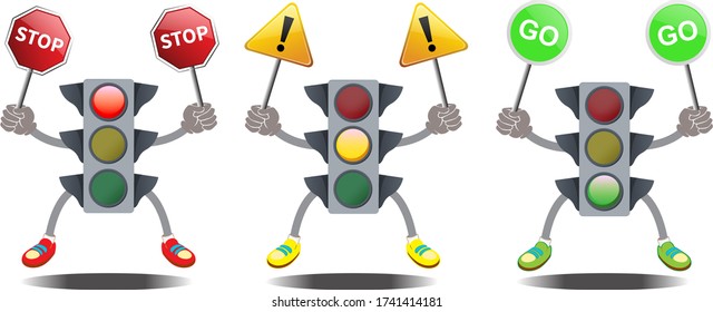 design vector set of traffic lights