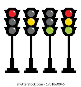 design vector set of traffic lights