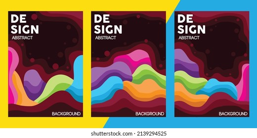 Design Vector Shape Background Abstract colorful for Banner, Layout, Cover, Poster, Flayer, Card, Brochure and Social Media Template. 