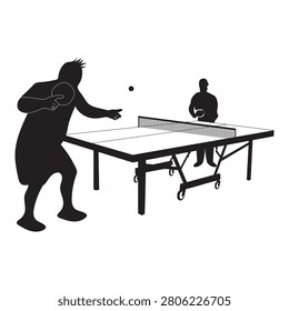 Design vector shilouette ping pong