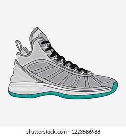 design vector shoes basketball sneakers, vector EPS 10