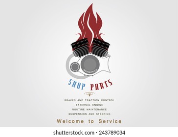 Design Vector For Signs Shop Psrts