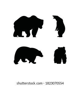 Design Vector Silhouette Of bear