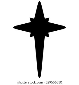 Design Vector silhouette of the cross.