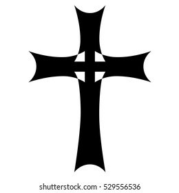 Design Vector silhouette of the cross.