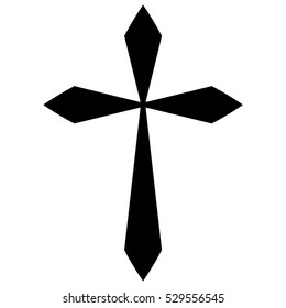 Design Vector silhouette of the cross.