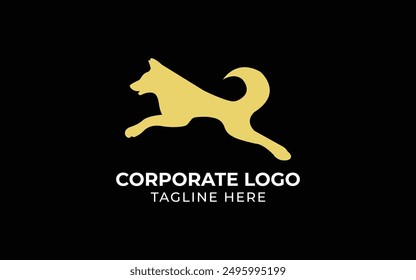 design vector silhouette illustration, dog logo design vector template