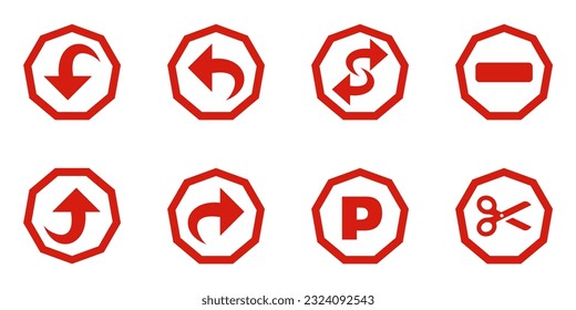 símbolo de símbolo de vector de diseño tráfico rojo