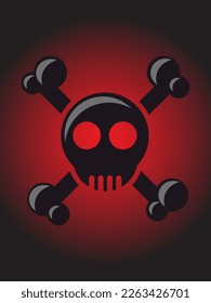 design vector skull dangger illustration