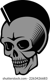 design vector skull punk illustration 