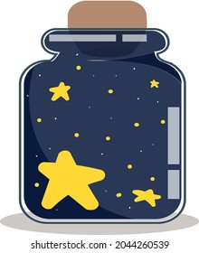 design vector stars in a bottle