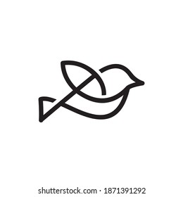design vector symbol line bird logo 