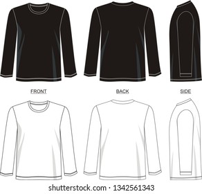 design vector t shirt template long sleeve for men 