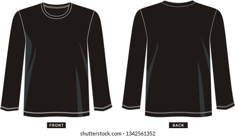 design vector t shirt template long sleeve for men 