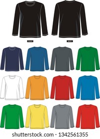 design vector t shirt template long sleeve for men 