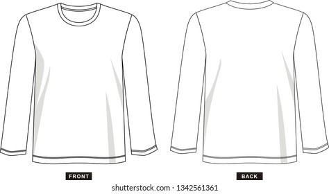 design vector t shirt template long sleeve for men 