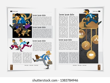 Diseñar folletos, volantes, presentaciones para empresas con personajes de dibujos animados