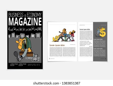 Diseñar folletos, volantes, presentaciones para empresas con personajes de dibujos animados