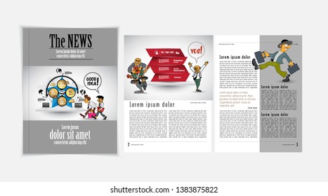 Diseñar folletos, volantes, presentaciones para empresas con personajes de dibujos animados
