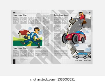 Diseñar folletos, volantes, presentaciones para empresas con personajes de dibujos animados