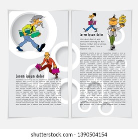 Diseñar folletos, volantes, presentaciones para empresas con personajes de dibujos animados