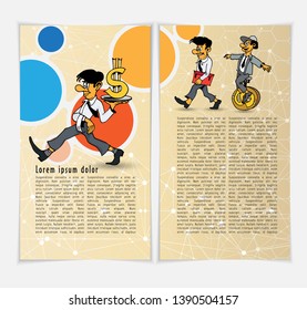 Diseñar folletos, volantes, presentaciones para empresas con personajes de dibujos animados