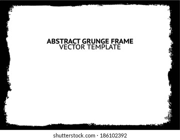 Design vector template. Grunge frame texture. 